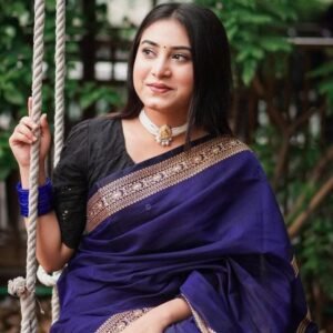 হাফ-সিল্ক শাড়ি