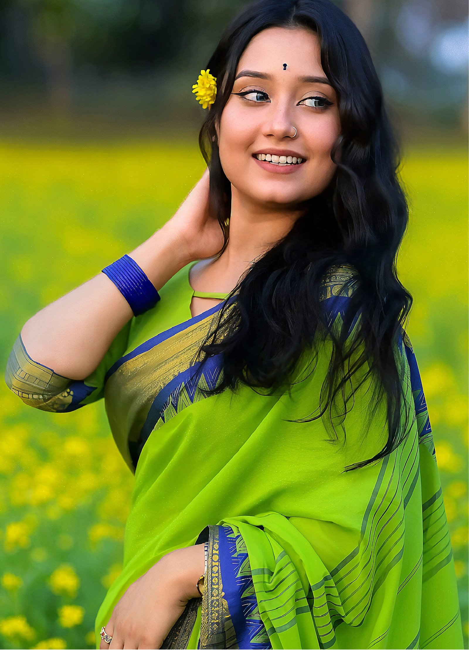 নকশি পাইর শাড়ি + ম্যাচিং ব্লাউজ পিচ (code-02)