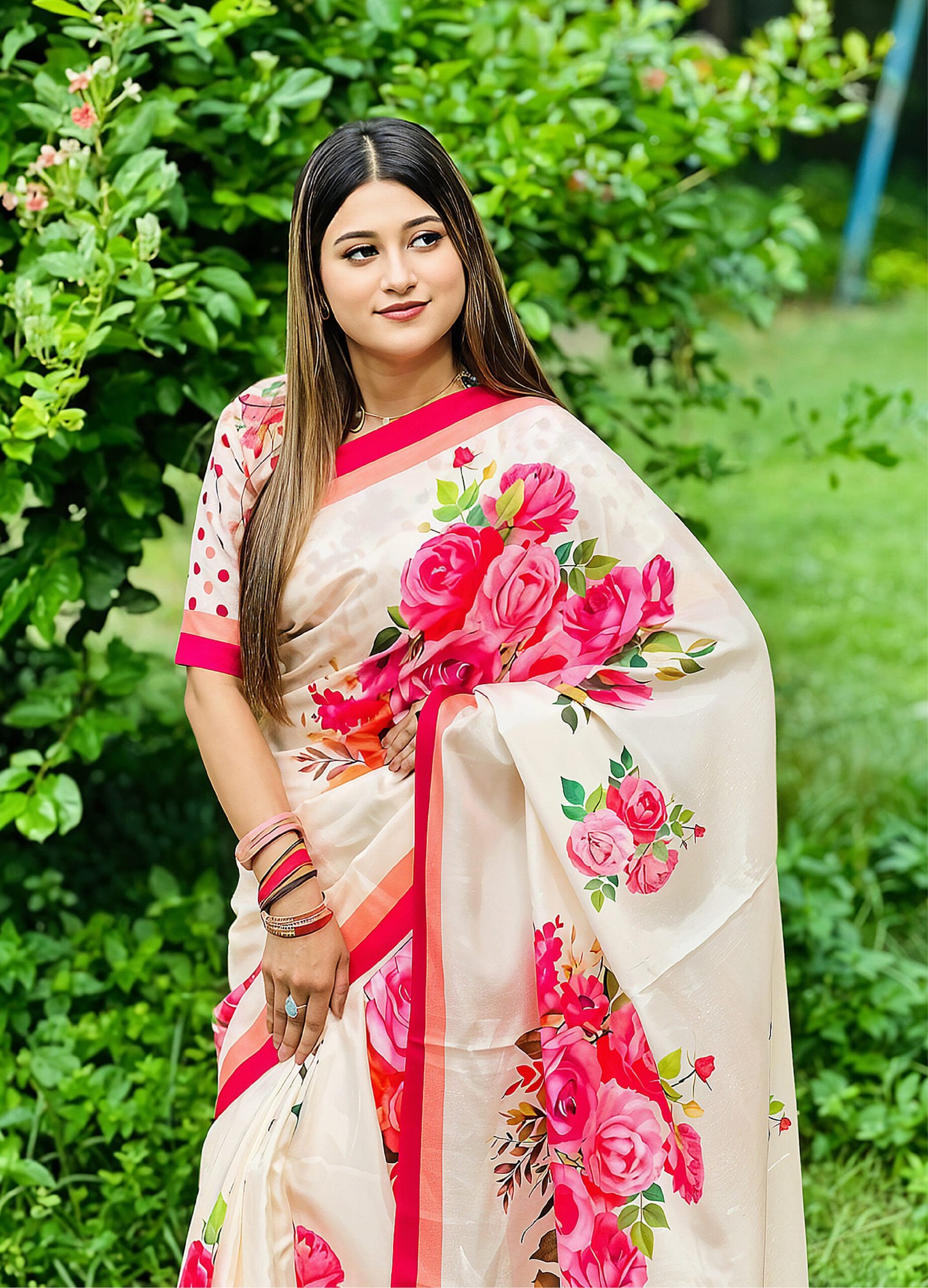 অরিজিনাল টপেটো সিল্ক শাড়ি + ব্লাউজ পিচ (code-24)