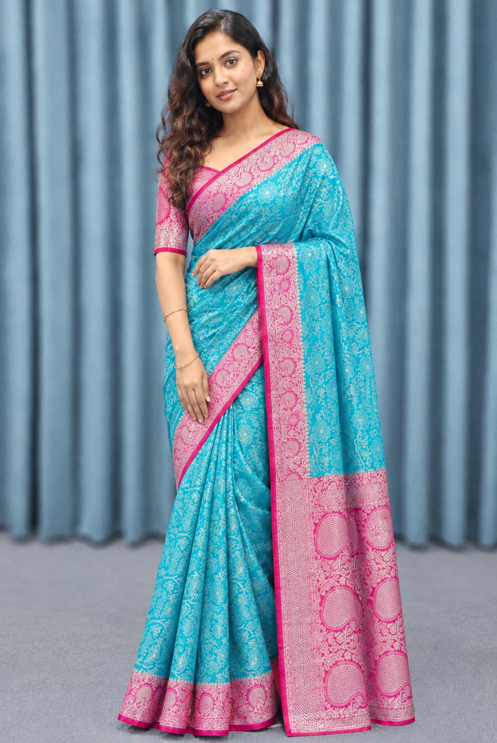 কাঞ্জি কাতান শাড়ি (code-49)