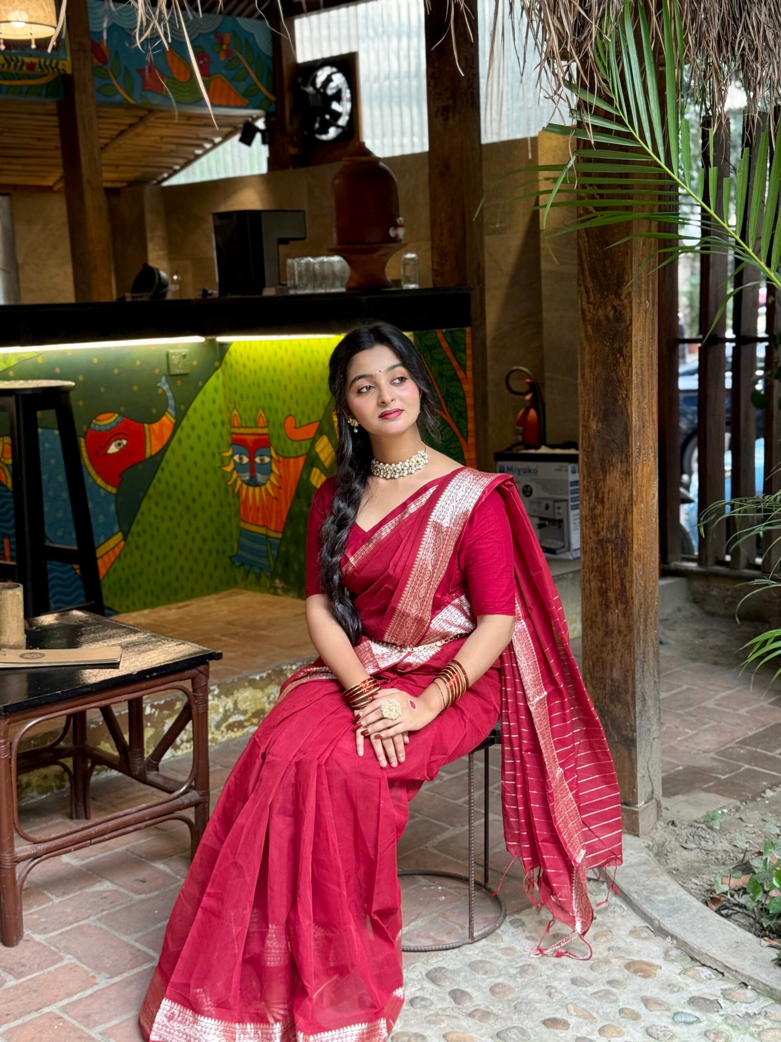 নকশি পাইর শাড়ি + ব্লাউজ পিছ (code-50) - Image 3