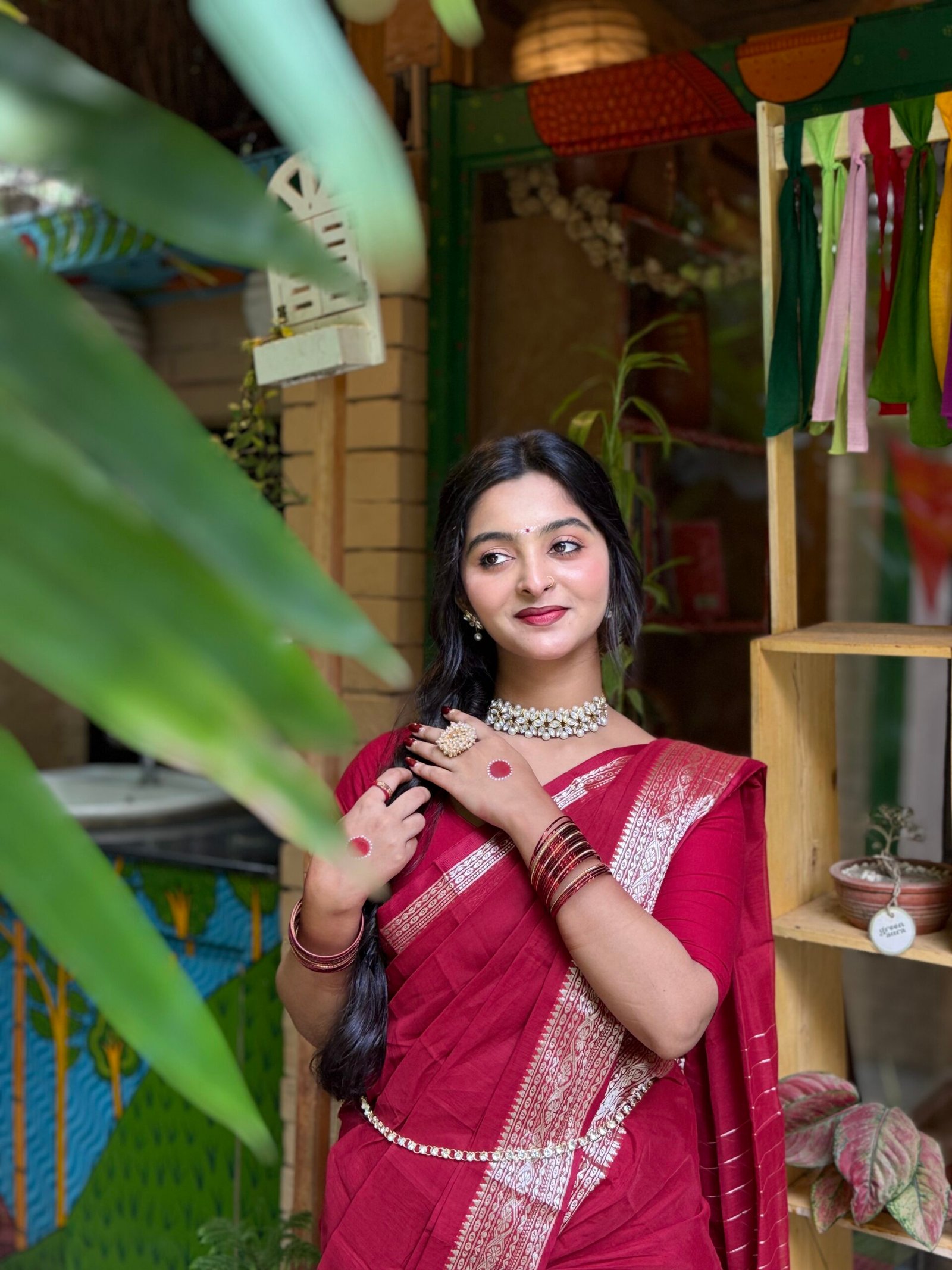 নকশি পাইর শাড়ি + ব্লাউজ পিছ (code-50) - Image 12