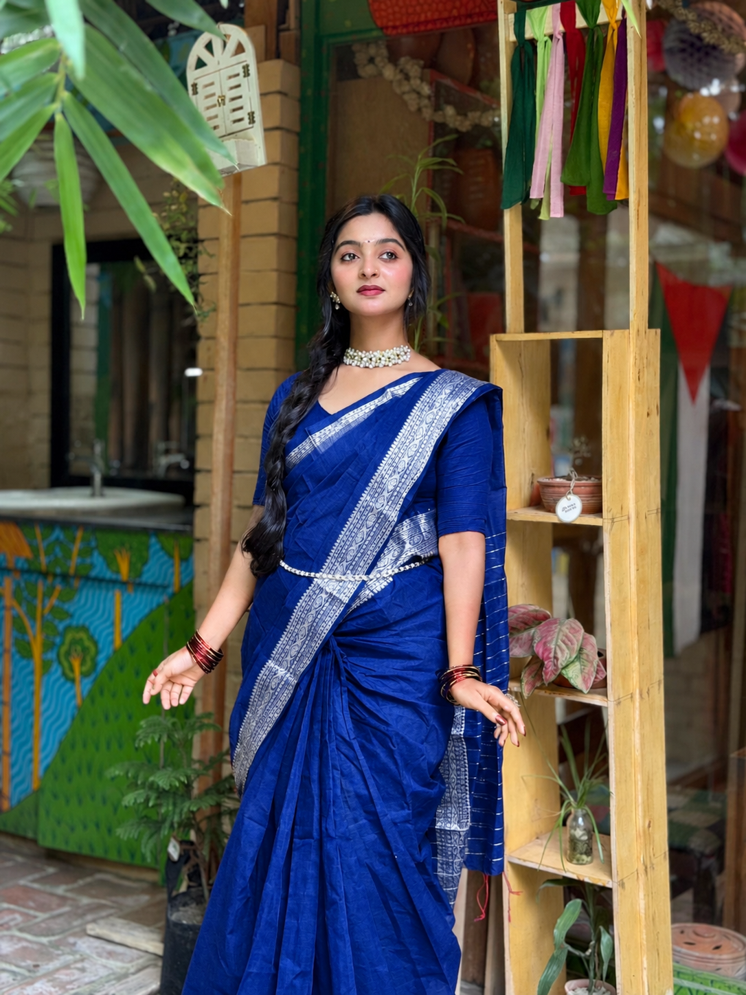 নকশি পাইর শাড়ি + ব্লাউজ পিছ (code-50) - Image 16