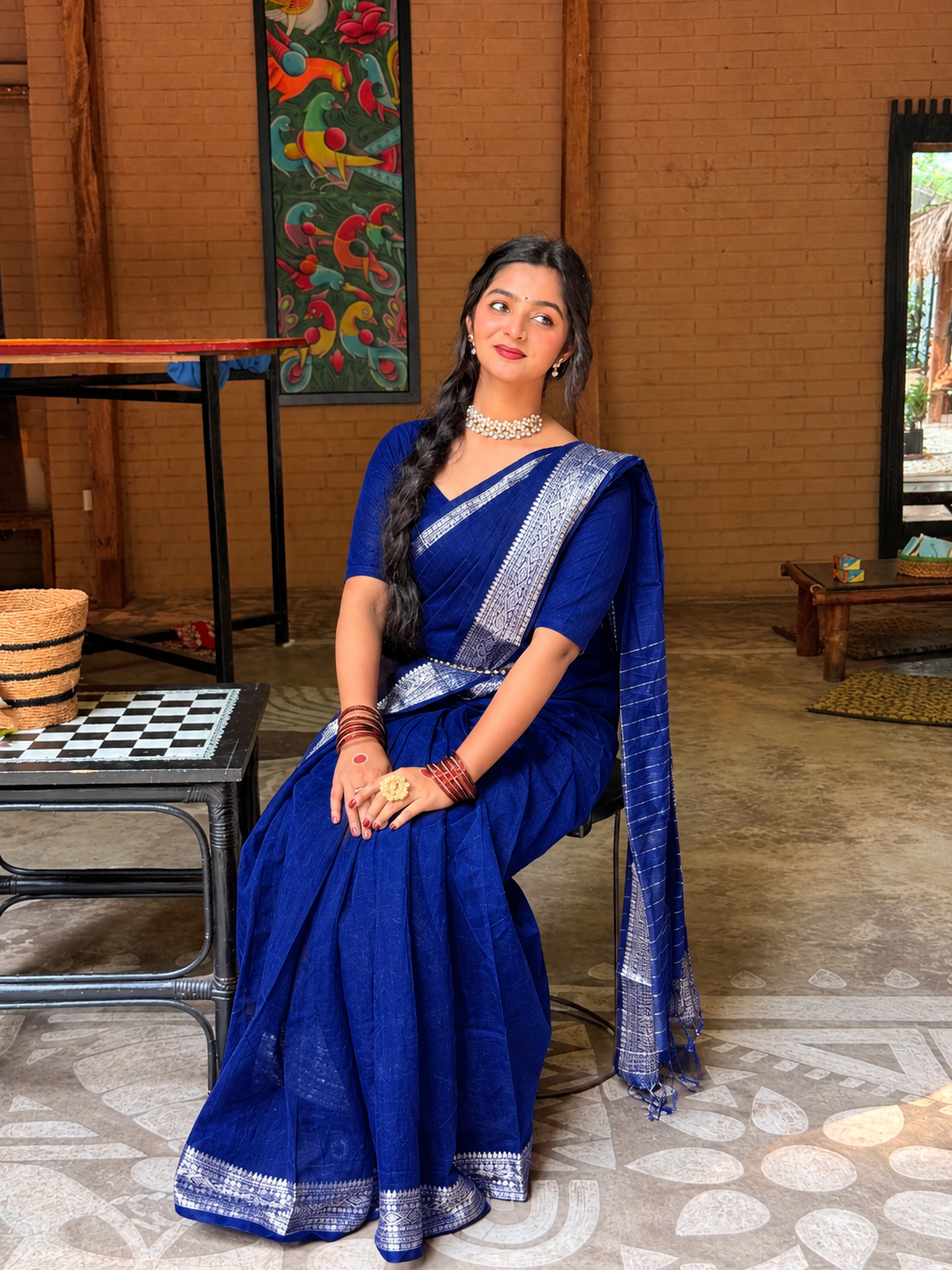 নকশি পাইর শাড়ি + ব্লাউজ পিছ (code-50) - Image 17